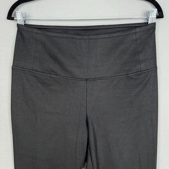 Trouve Leggings Women Medium Black Faux Leather High Rise Stretch Edgy Goth Rock - Picture 2 of 16